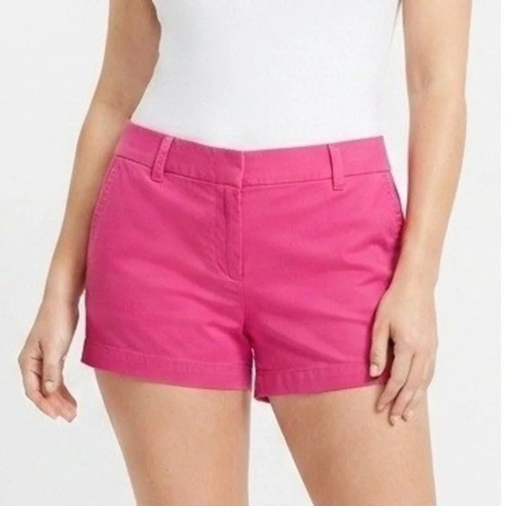J.Crew Chino Shorts Womens 12 Pink Re-Imagined Cotton Casual Preppy Summer
